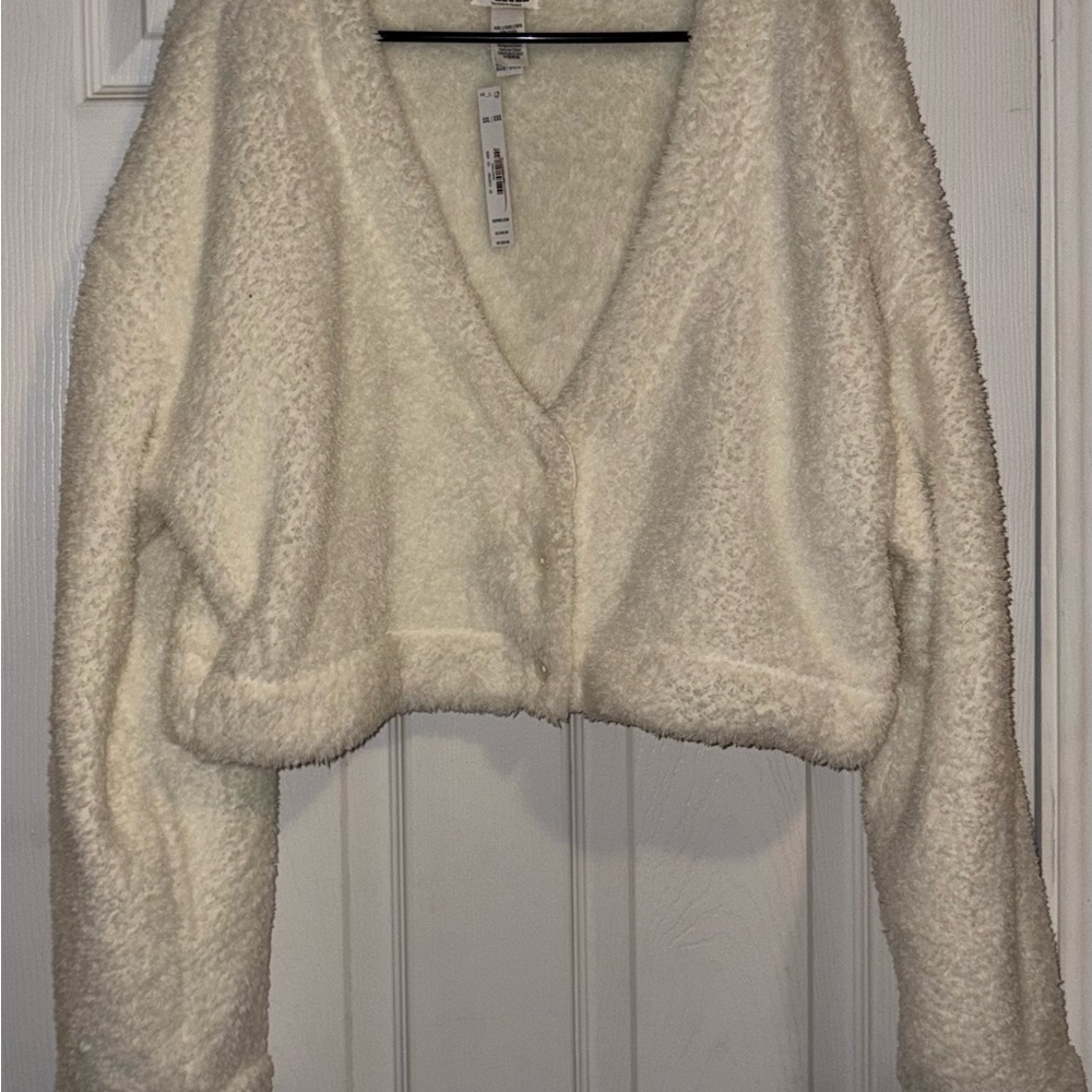 PINK Victoria's Secret Soft White Long Sleeve Sleep Top XXL